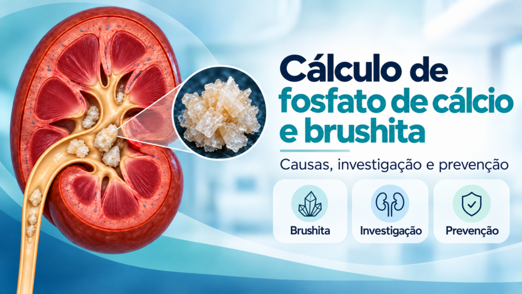 Cálculo de fosfato de cálcio e brushita no rim com foco em investigação e prevenção