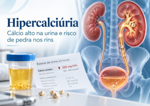 Hipercalciúria, cálcio alto na urina e risco de pedras nos rins