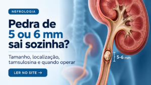 Cálculo de 5 a 6 mm localizado no ureter