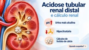 Acidose tubular renal distal com urina alcalina, hipocitratúria e cálculos de fosfato de cálcio